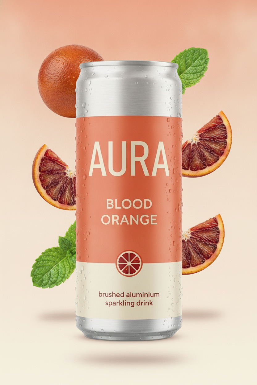 AURA Blood Orange cider can